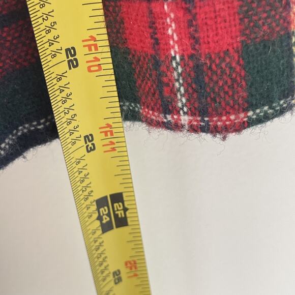 VTG Plaid Blazer Women’s 14 Red Tartan Check 80s Preppy Wool Jacket Holiday - Picture 5 of 7